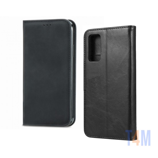 Funda Abatible de Cuero con Bolsillo Interno para Samsung Galaxy S20 FE Negro